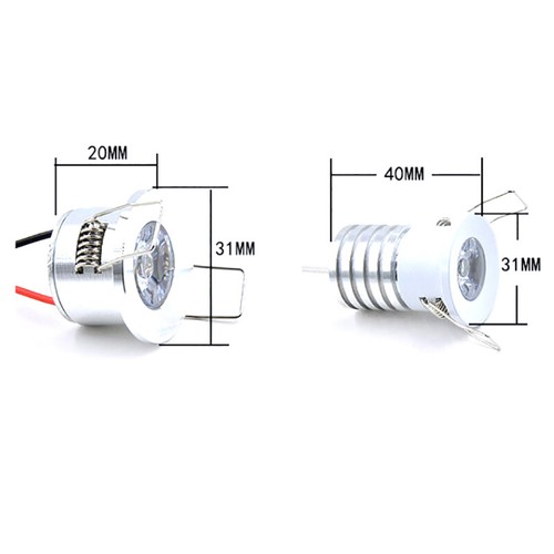 1W Recessed Mini Spotlight Lamp Ceiling Mounted LED Downlight Ceiling Light - Picture 3 of 20