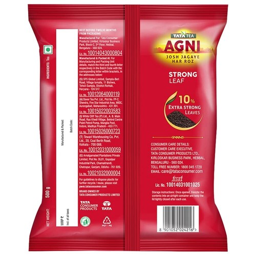 Tata Tea Agni | Strong chai With 10% Extra Strong Leaves | Black Tea | 500g - Picture 6 of 7