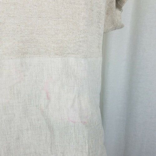 Boston Proper Linen Military Safari Knit Maxi Shirt Dress Womens M Vintage Tan - Picture 8 of 8