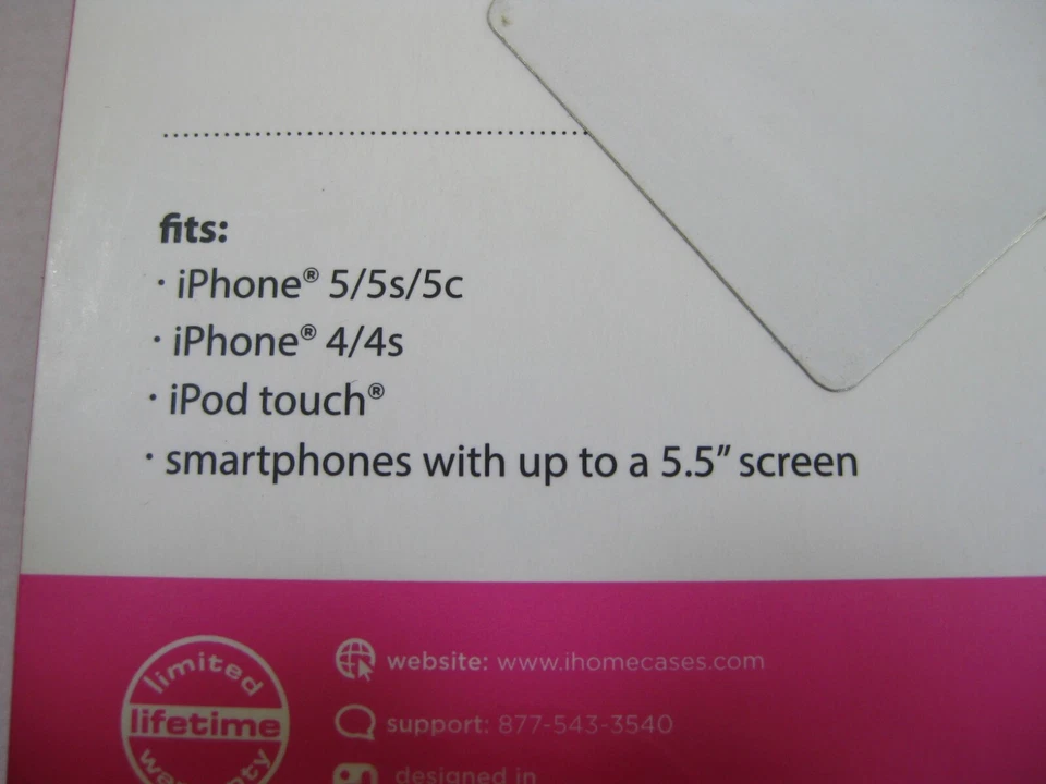 iHome Sport повязка на руку ярко-розовый для iPhone 4, 5, iPod, сотового телефона запечатанный новый в коробке - Изображение 3 из 4