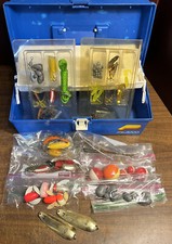 Vintage Plano Fishing Tackle Sewing Box - ONE TRAY Tackle Included