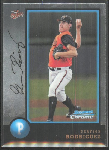 Grayson Rodriguez #98B-GR 2018 Bowman Chrome Draft 1998 20th Anniversary card