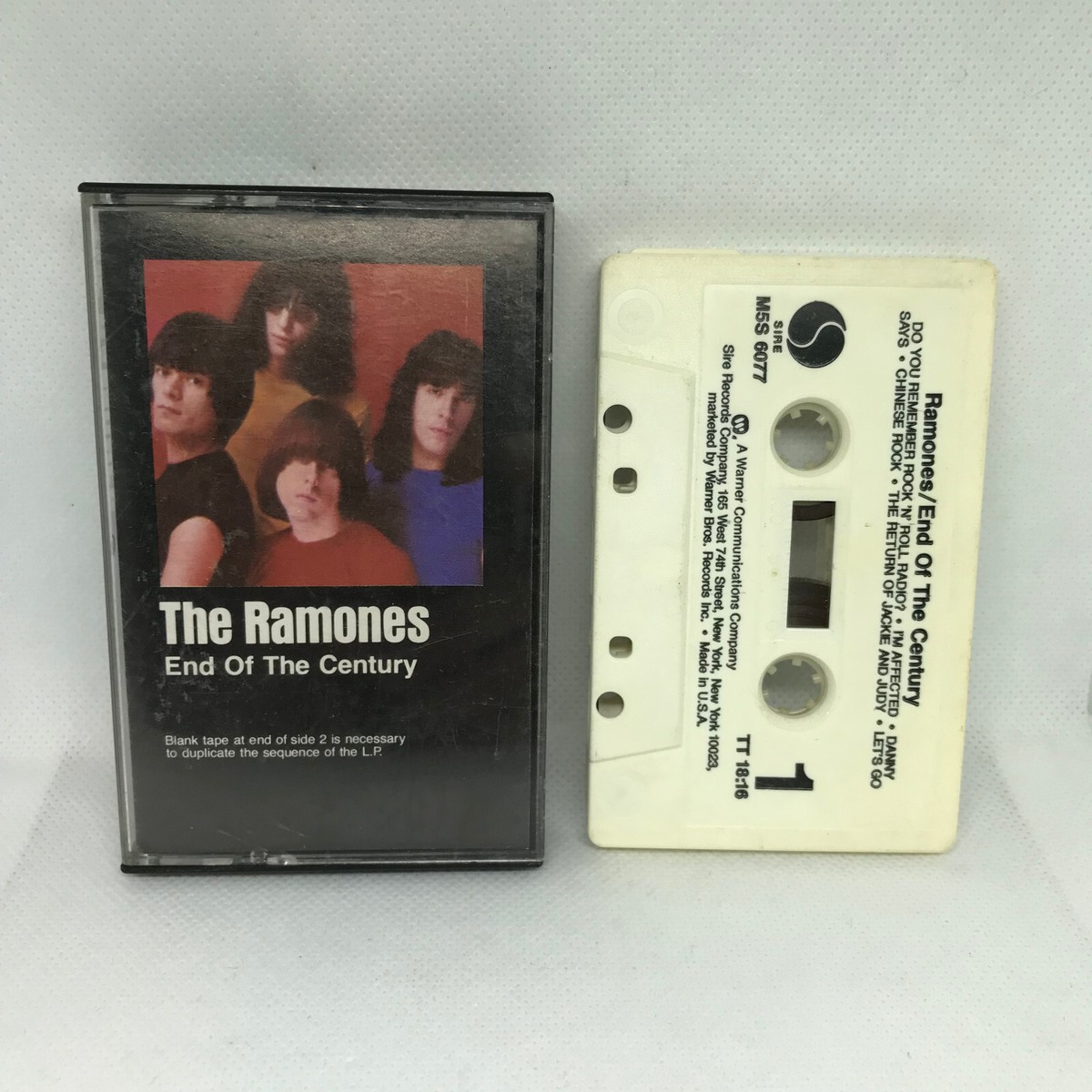 RAMONES END OF THE CENTURY 1980 Rock Punk Rare Cassette Tape