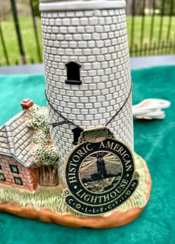 LEFTON Lighthouse Accent Lamp Light House Figurine St Simons Georgia 11.5” tall - Picture 3 of 12