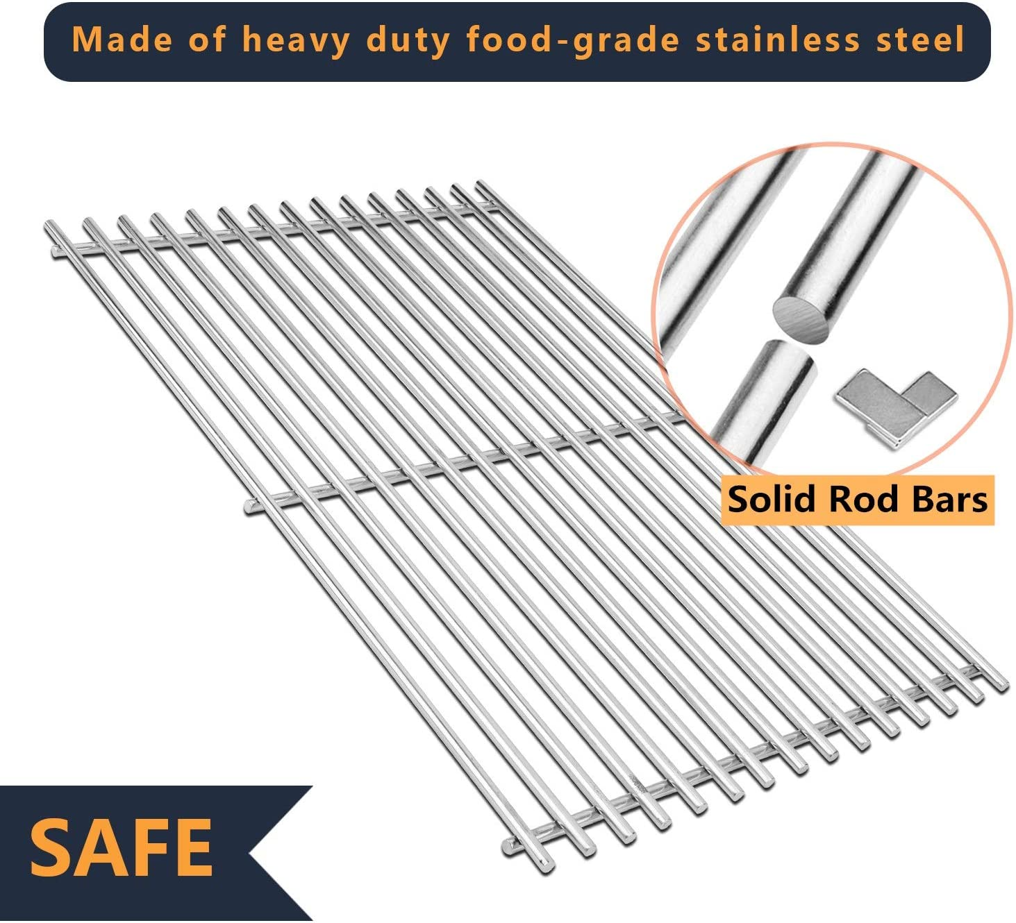 19 Inch Stainless Steel Grill Grates for Brinkmann 8108401S 8108532