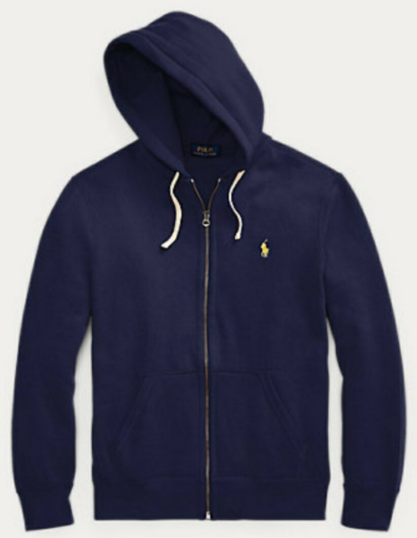 Polo Ralph Lauren Men's Signature Fleece, Zipper Hoodie,Navy Polo Ralph Lauren Men's Signature Fleece, Zipper Hoodie,Navy