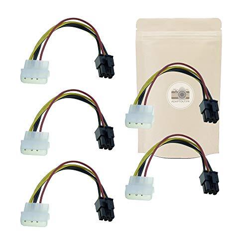 Adattatore cavo X5 Molex 4 Pin maschio a 6 pin femmina cavo femmina PCI (d3c)