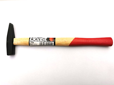 BEAST Schlosserhammer 100g Hammer mit Holzstiehl Holzgriff 100gr.