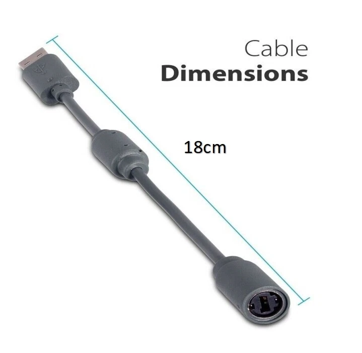 USB Breakaway Dongle Cable Cord Adapter For Xbox 360 PC Wired Controller - Image 3 of 4