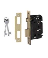 3 Lever Sash Lock Mortise Antique Brass Internal Door Security Lock with 2 Keys