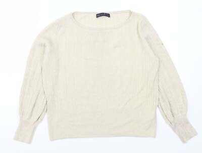 Marks and Spencer Damen Pullover Beige Viskosemischung Größe M