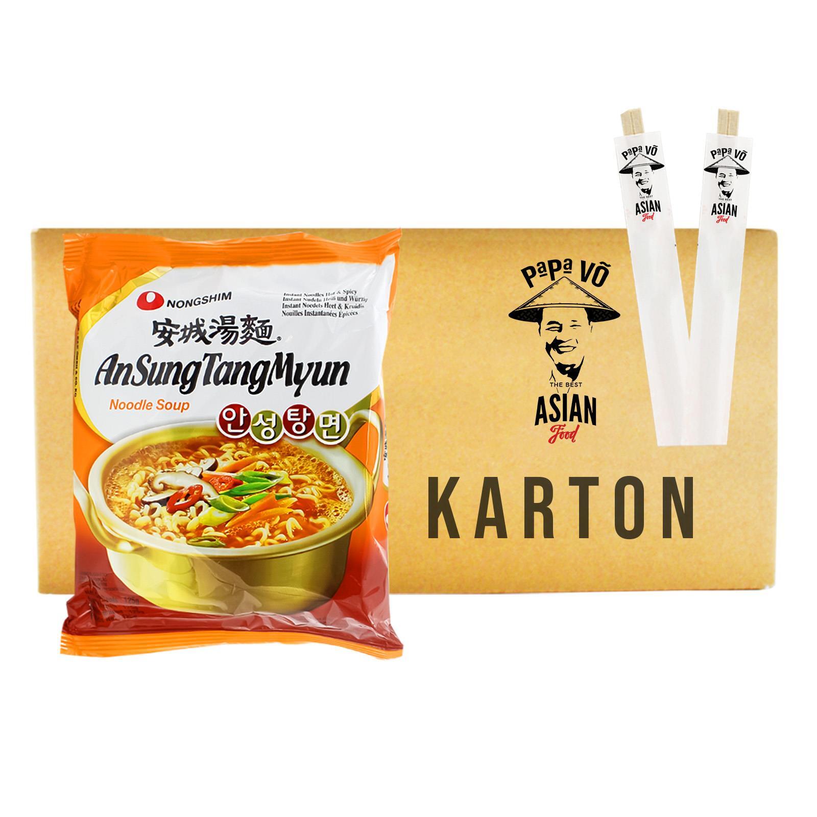 Nongshim Ansung Ramen Nudeln Hot & Spicy 20x125g Instant Nudeln Ramyun noodles