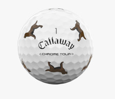 ONE Callaway Chrome Tour CHOCOLATE LAB Let the Big Dog Eat Golf Ball ONE BALL