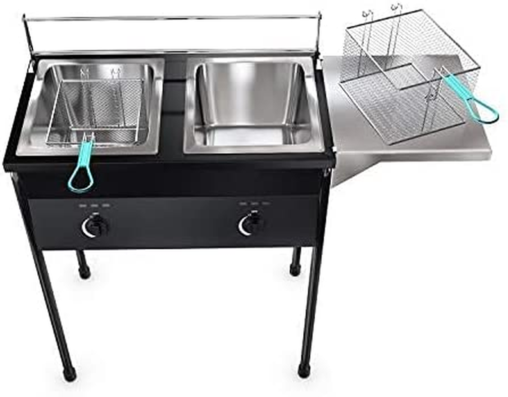 Taco Cart Two Tank Outdoor Deep with Propane Gas Tanks