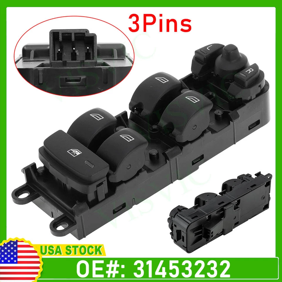 For Volvo S80 XC70 2007-2016 Power Window Switch Front Driver Side 31453232 New Foto 3 de 4