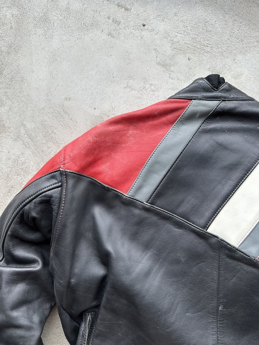 ジャケット・アウター HYPE-03 High neck leather like jacket Vintage Genuine Leather High Quality Racing Jacket Hype | eBay