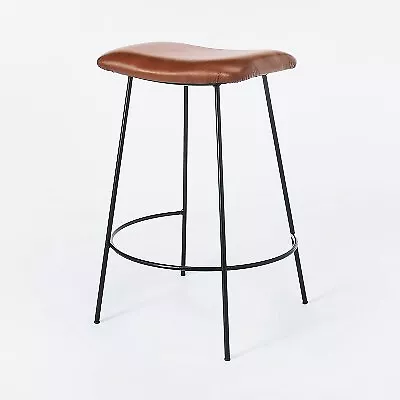Clarkston Metal Counter Height Barstool with Upholstered Seat