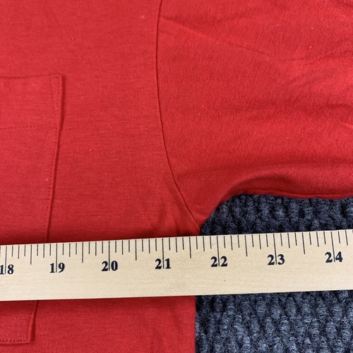 NWT Vintage 90s Sears Trader Bay Red Blank T-Shirt Adult Medium Front Pocket - Picture 6 of 10
