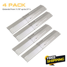 4Pack BBQ Gas Grill Heat Plates Heat Tents Shields Burner Covers Stainless Steel