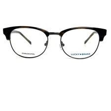Lucky Brand Kids Eyeglasses Frames D806 Olive Horn Brown Grey 47-16-125 H16405