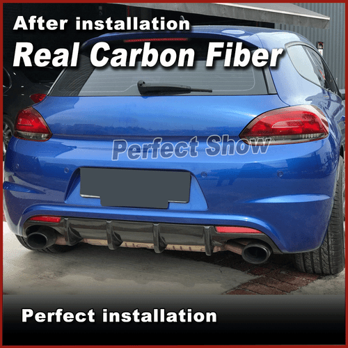 Canbon Heckdiffusor Stoßstange Diffusor Lippe Passt für VW Scirocco R 2009-2014  - Bild 4 von 13