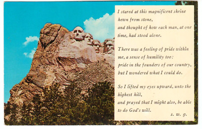 Postcard ''Mount Rushmore, South Dakota''