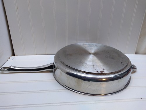 Nortinox Portugal Stainless Steel 11" Skillet 3 Qt Chicken Fryer Fry Pan & Lid - Picture 2 of 7