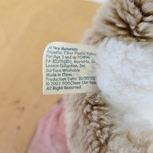 SOS Save Our Space Sand Cat Plush Stuffed Animal Leosco Realistic Zoo Exclusive - Picture 7 of 8