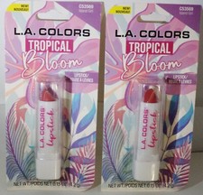 2 L.A. Colores TROPICAL BLOOM Labiales Negrita Nuevo Color ISLAND GIRL C53569 Sellado