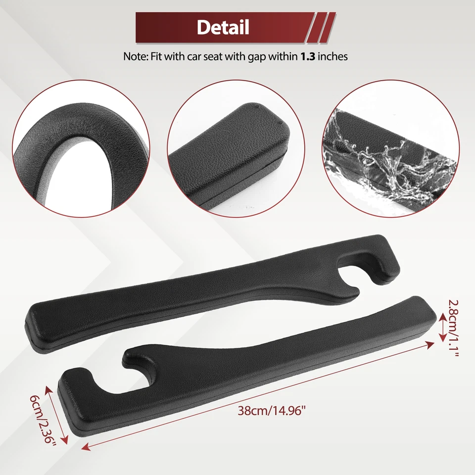 2pcs US Car Seat Gaps Filler Car Filler Accessories Interior Trip Road Essential Foto 4 de 4