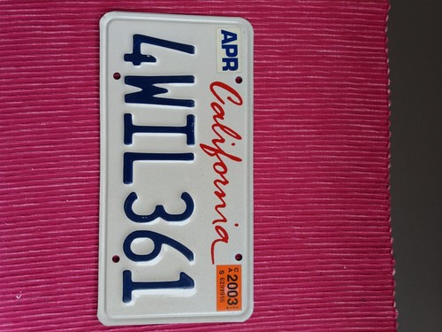 Targa vintage originale CALIFORNIA con sticker 2003 - Foto 2 di 3