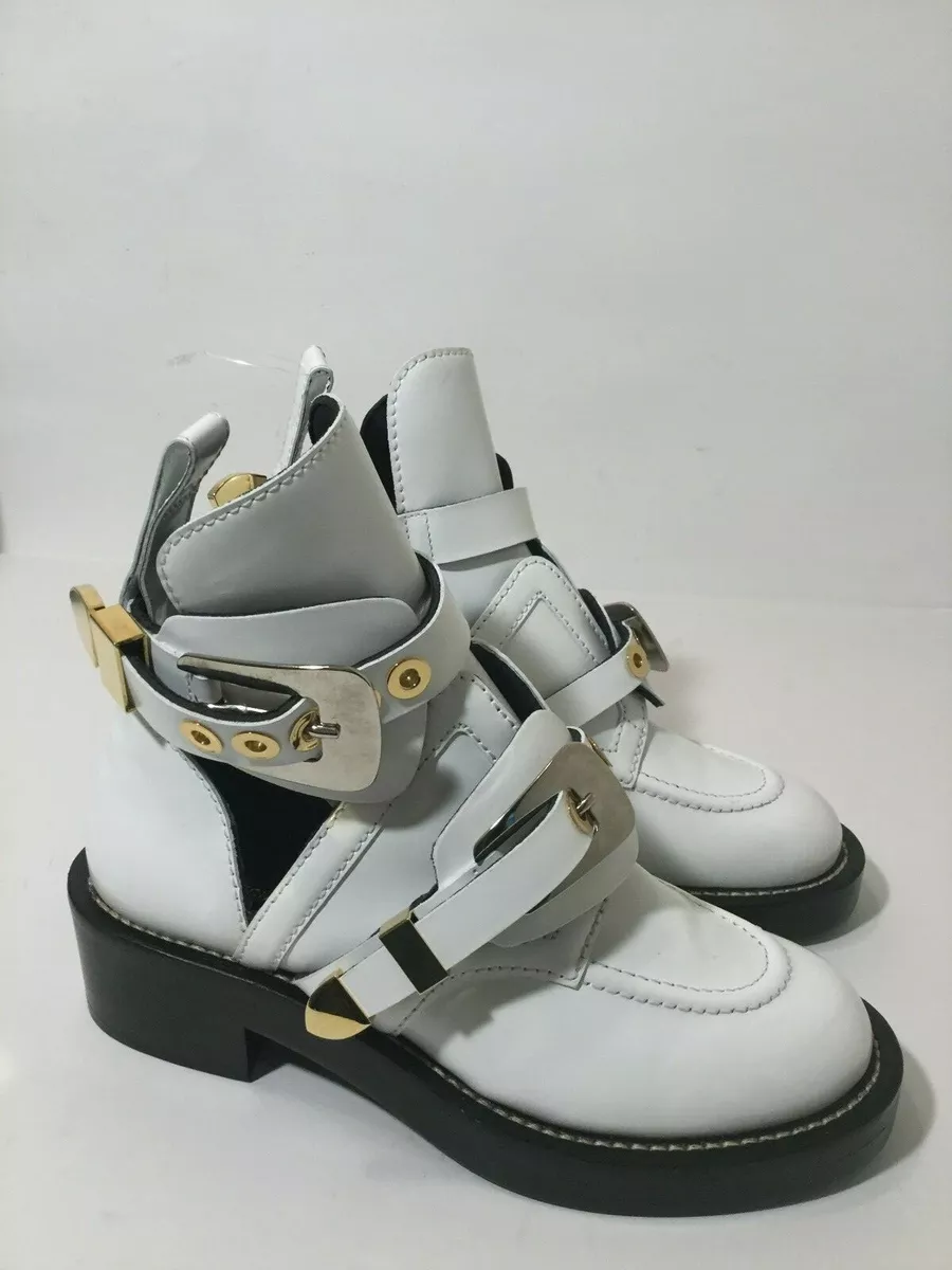 Balenciaga Ceinture Cut- Boots In White Size 35 | eBay