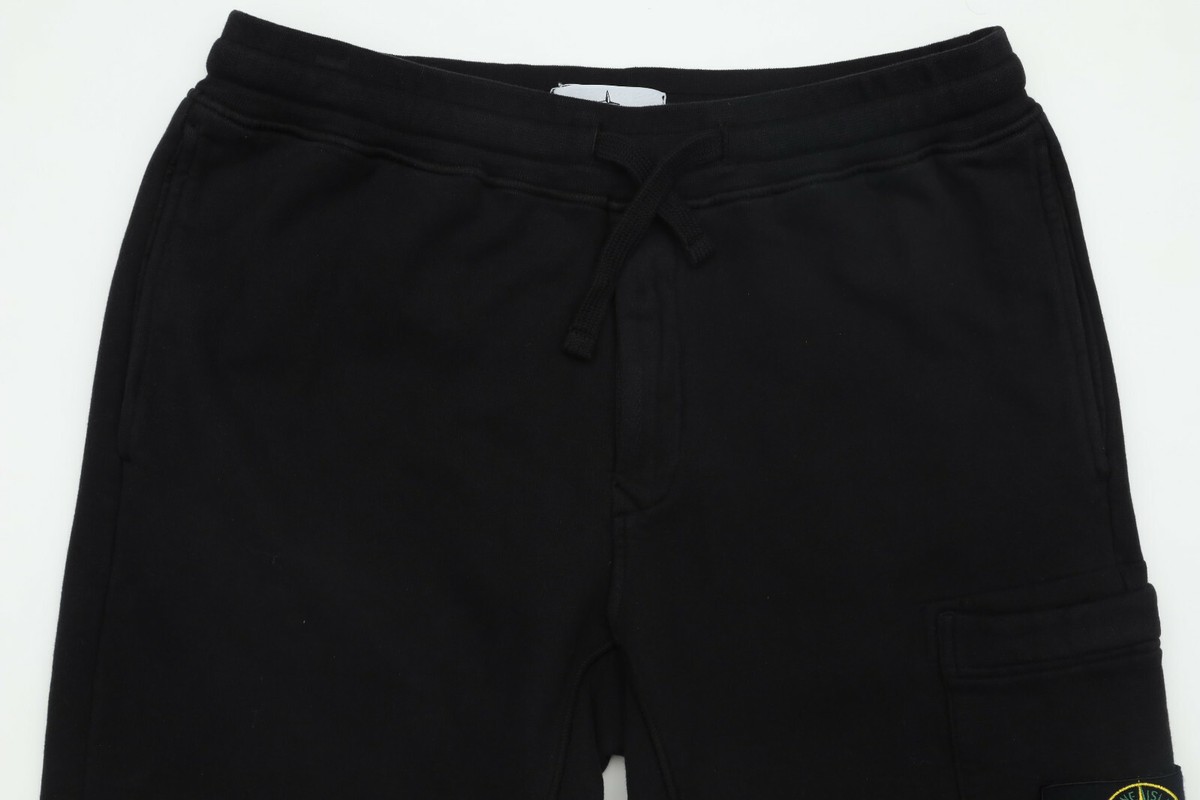Stone Island Men's Black Cotton Sweatpants Jogger Pants Sz L