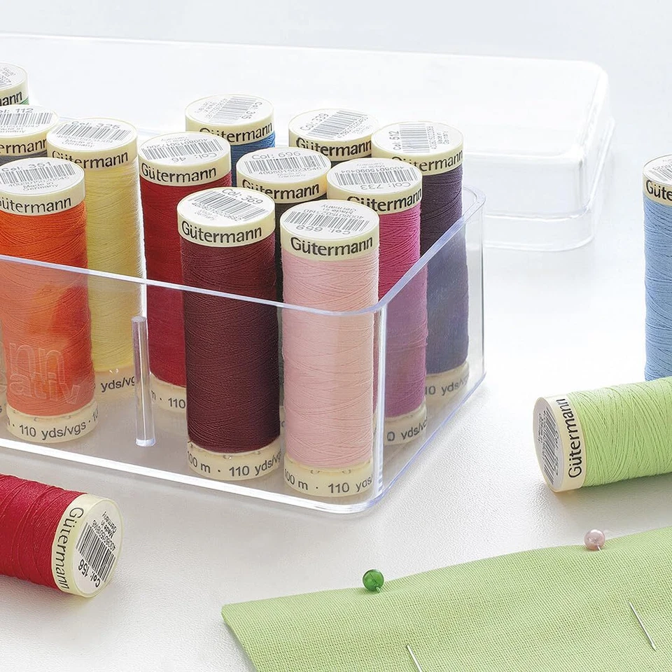 Gutermann 26 Spool Cotton Thread Set Assorted Colors with Plastic Storage Box - Image 3 of 3