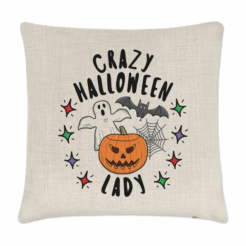 Fou Halloween Femme Stars Coussin Housse Oreiller Maman Copine Fantôme Drôle - Photo 1/1