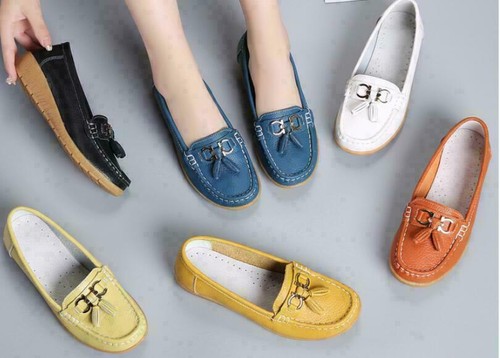 Damenschuhe breite Passform Slipper Memory Foam Arbeit Leder Halbschuh Schuhgröße - Bild 2 von 15