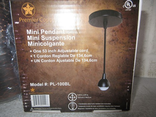 Premier Copper 1-Light Hammered Copper Ceiling Mount Pendant Oil Rubbed Bronze - Picture 3 of 4