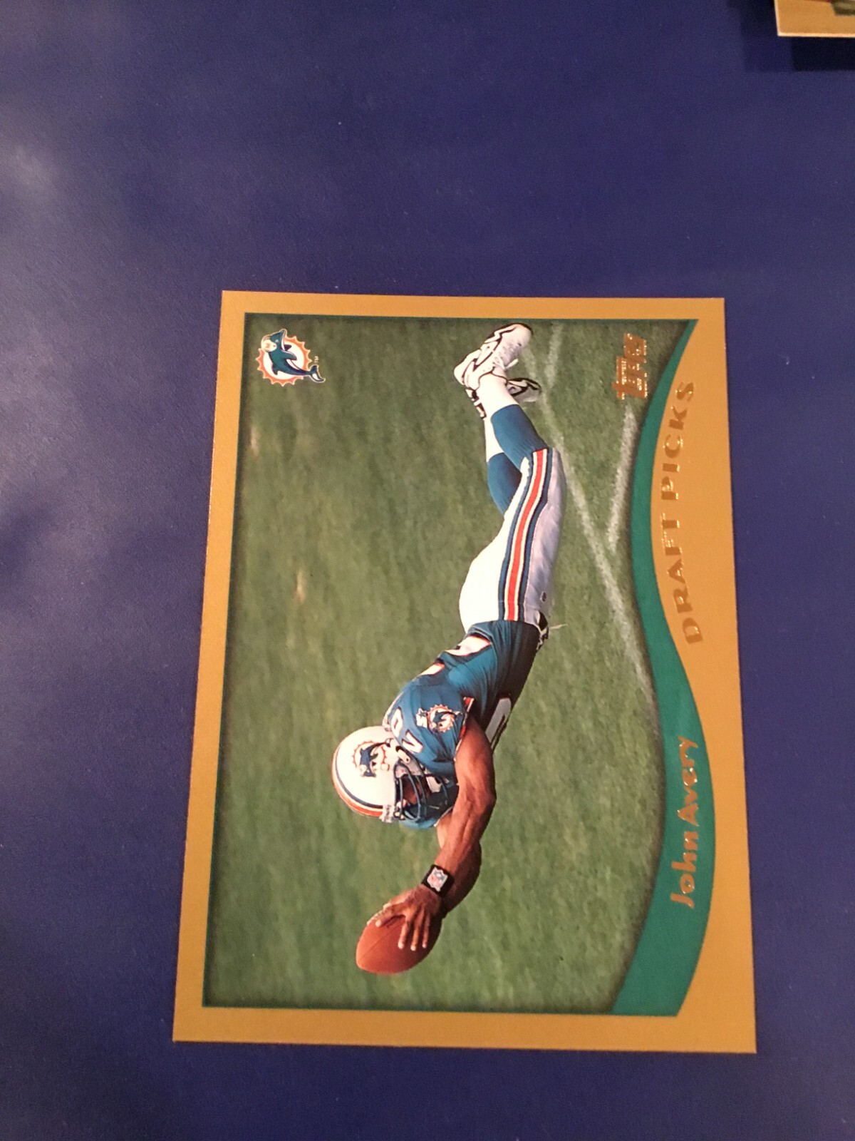 1998 Topps # 338 JOHN AVERY Rookie Miami Dolphins Nice Card!