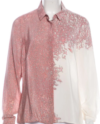 AKRIS Flamingo Print Blouse SZ 36 = US 4 NWOT RT $1,250.00+Tx