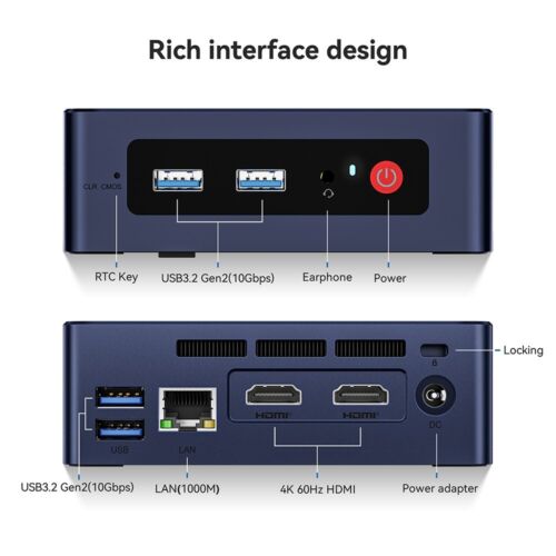 Beelink MINI S12 PRO Intel N100 mini pc RAM 16GB SSD 500GB DDR4 gaming mini pc - Picture 20 of 21