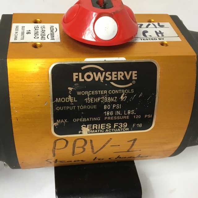 Actionneur Pneumatique Flowserve Worcester Série 15F39SX - 80 PSI, 186 In-lbs - Neuf