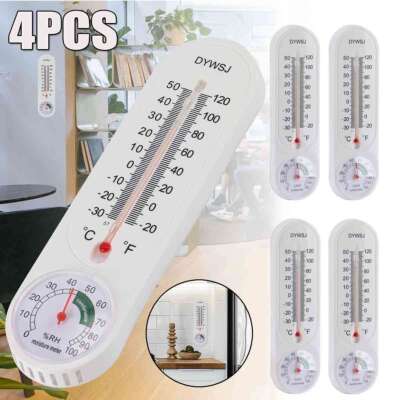 4x Wall Thermometer Hygrometer Humidity Temperature Meter Tester Indoor