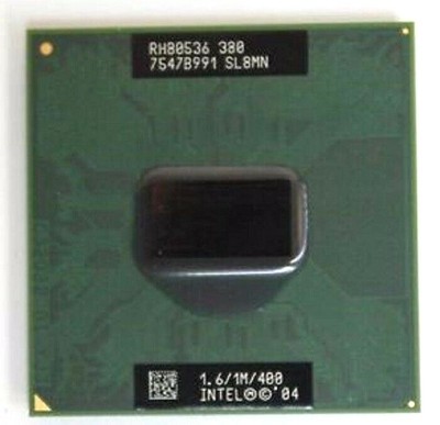 CPU Intel Celeron M380 1.6 GHz 1 Mo Socket MPGA478C – Testé Fonctionnel