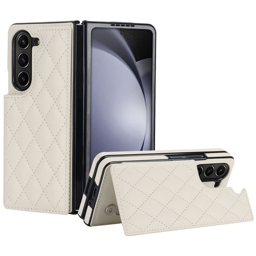 Luxury Grid Leather Card Slot Wallet Case Cover For Samsung Galaxy Z Fold Series - Picture 57 of 64