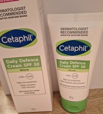 Cetaphil Daily Defence Cream SPF 50 UVB & UVA. Vegan. 50g.  New - Boxed & Sealed