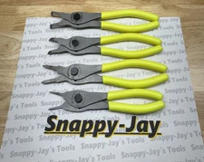 Snap-on Tools USA NEW HI-VIZ 4 Piece Soft Grip Snap Ring Plier Lot Set