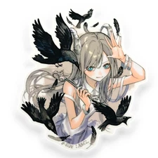Girl with Ravens ✦ B-Side Label Sticker