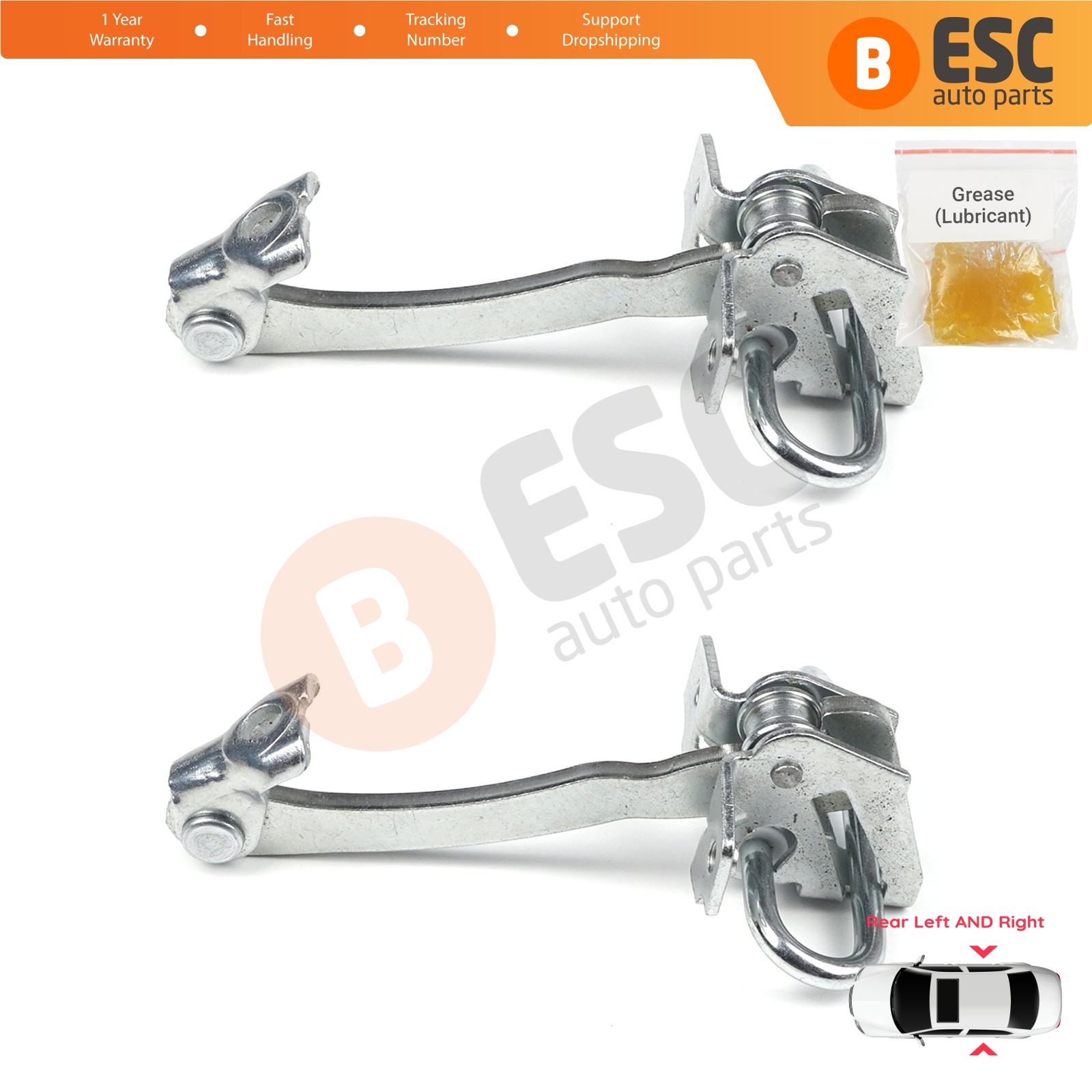 2 Pieces Rear Door Hinge Stop Limiter for Fiat Linea Punto Grande Punto Evo 199