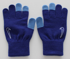 Nike Knitted Tech Grip Gloves Youth L/XL Deep Royal/Univ Blue/White