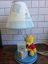 Vintage1970s Winnie The Pooh Lamp Plush Toy Bear  Blocks DISNEY Nursery Decor
